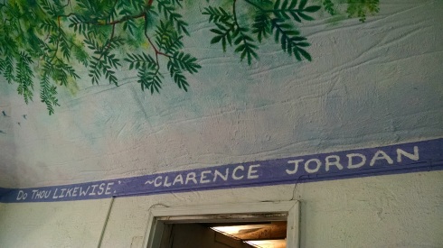 The Jordan quote continues on another section of the wall (part 4): "Do thou likewise." - Clarence Jordan